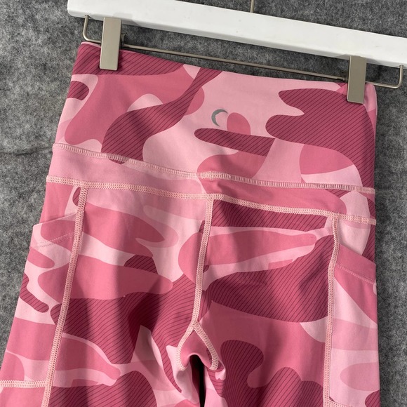 Zyia Active Leggings 2 Pink Camo Light N Tight Pocket Capri - Picture 5 of 10